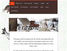 Tablet Screenshot of lefragole.com